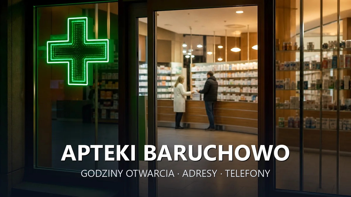 Apteki Baruchowo, powiat włocławski - adresy, telefony, godziny otwarcia