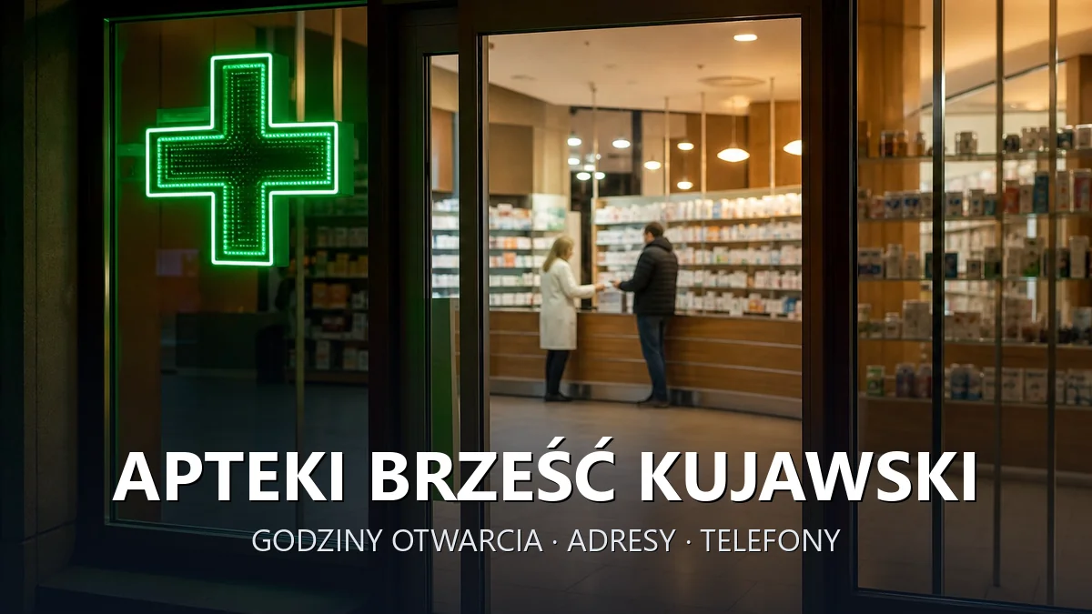 Apteki Brześć Kujawski, powiat włocławski - adresy, telefony, godziny otwarcia