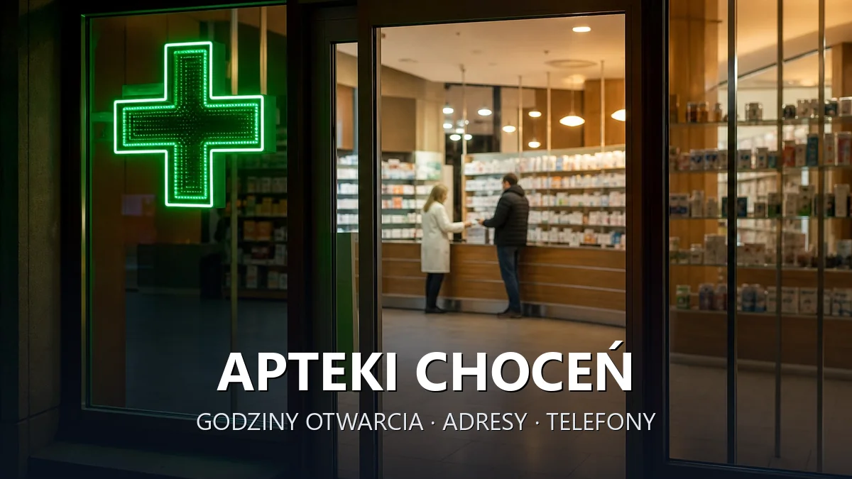 Apteki Choceń, powiat włocławski - adresy, telefony, godziny otwarcia