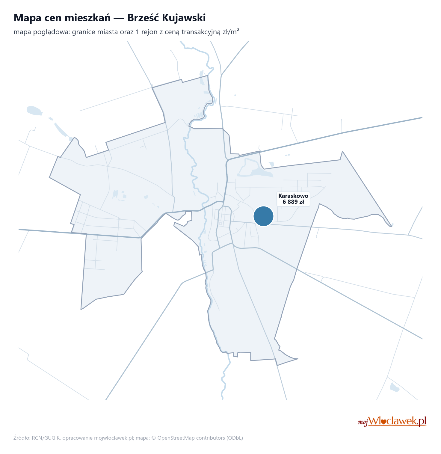Mapa cen mieszkań - Brześć Kujawski
