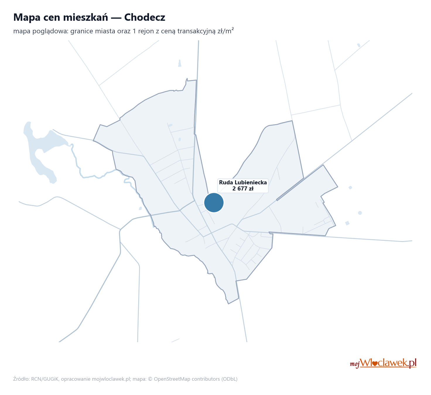 Mapa cen mieszkań - Chodecz