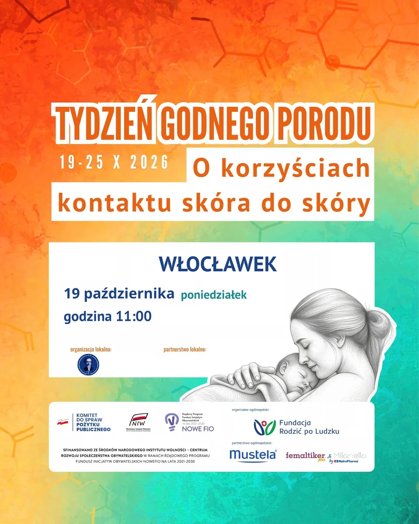 Grafika promocyjna wydarzenia Dzień Otwarty Sali Porodowej
