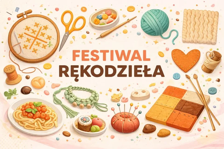 Grafika promocyjna wydarzenia Festiwal Rękodzieła (Włocławek) — 7–8 lutego 2026