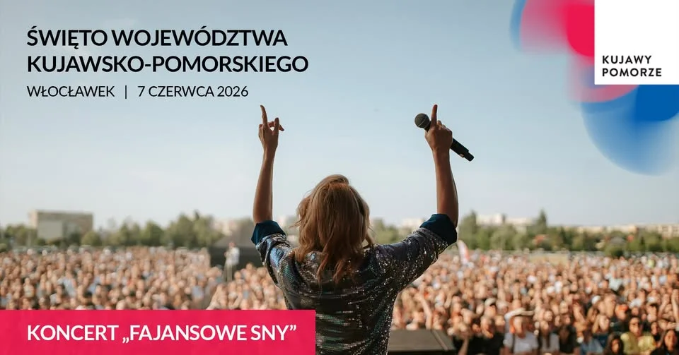 Grafika promocyjna wydarzenia Koncert „Fajansowe sny” we Włocławku podczas Święta Województwa Kujawsko-Pomorskiego
