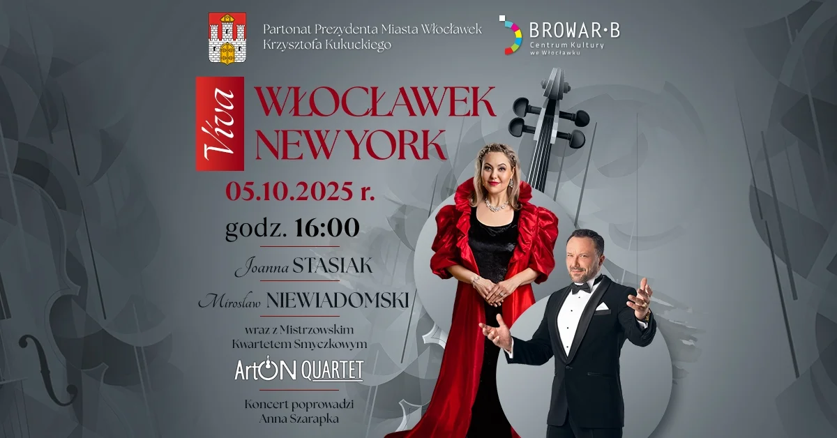 Grafika promocyjna wydarzenia Koncert klasyki i muzyki rozrywkowej we Włocławku