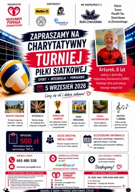 Grafika promocyjna wydarzenia Charytatywny Turniej dla Arturka