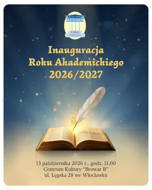 Grafika promocyjna wydarzenia Inauguracja roku akademickiego Włocławskiego UTW 2026/2027