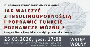 Grafika promocyjna wydarzenia Klub Zdrowia: jak walczyć z insulinoopornością i poprawić funkcje poznawcze mózgu