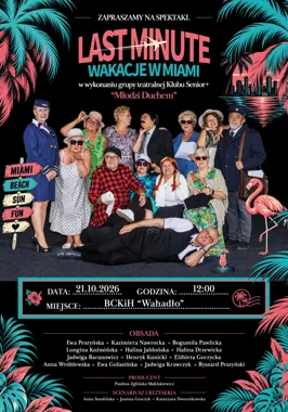 Grafika promocyjna wydarzenia Last Minute – Wakacje w Miami