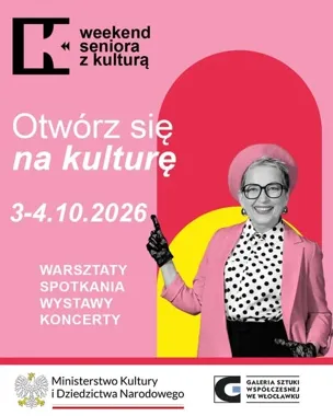 Grafika promocyjna wydarzenia Weekend seniora z kulturą 2026 – warsztaty florystyczne „Jesienne wieńce”