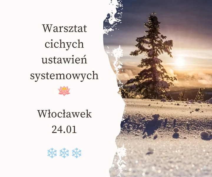 Grafika promocyjna wydarzenia Warsztat ustawień systemowych — Włocławek, 24 stycznia 2026