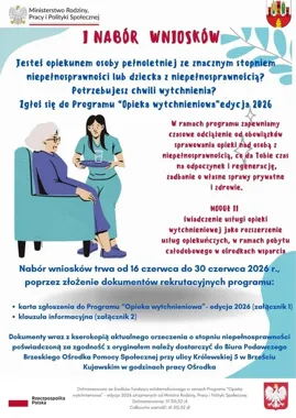 Opiekunowie mogą dostać oddech. Ruszył nabór do programu wsparcia