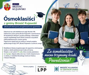 Ósmoklasiści z Brześcia Kujawskiego kończą przygotowania z dodatkowym wsparciem