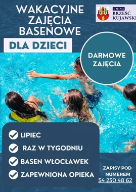Wakacyjne baseny wracają do Brześcia Kujawskiego. Zapisy ruszyły dla dzieci od 7 lat