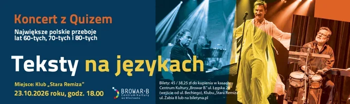 Włocławek zanuci stare przeboje. Koncert z quizem w Starej Remizie