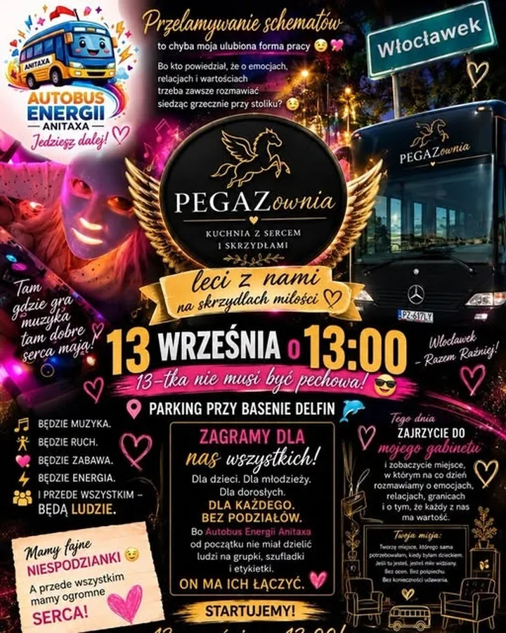 Autobus Energii AnitaXa przyjedzie do Włocławka. Będzie muzyka i rozmowa