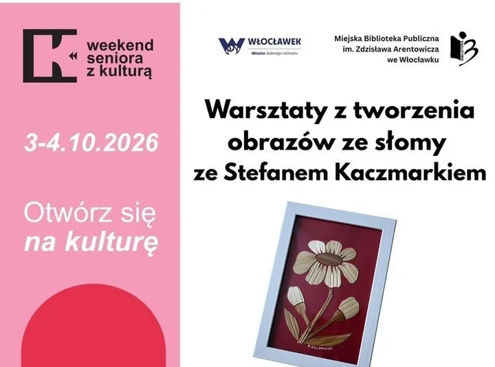 Seniorzy stworzą obrazy ze słomy. Warsztaty w miejskiej bibliotece