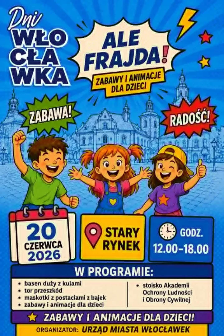Stary Rynek zamieni się w plac zabaw. Dni Włocławka z piknikiem dla dzieci