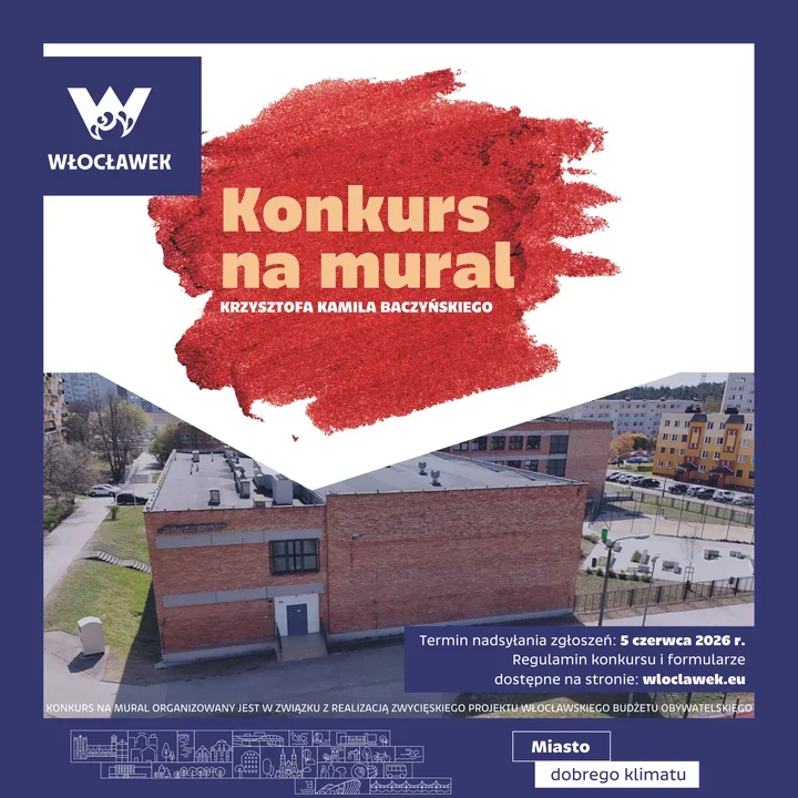 Mural o Baczyńskim ma stanąć we Włocławku. Rusza otwarty konkurs
