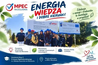 Uczniowie zajrzeli do ciepłowni. Zobaczyli, skąd bierze się ciepło we Włocławku