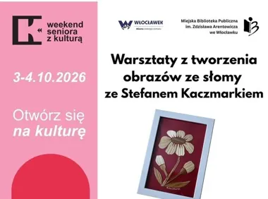 Seniorzy stworzą obrazy ze słomy. Warsztaty w miejskiej bibliotece