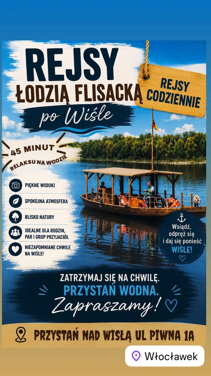 Dwie łodzie, jeden rejs i Wisła z innej perspektywy we Włocławku