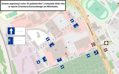 Kierowcy muszą uważać przy cmentarzu we Włocławku. Zmiany od 31 października